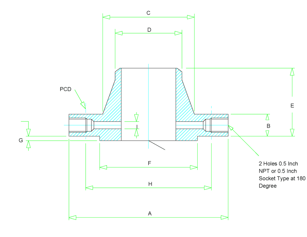 titanium orifice flange dimensions