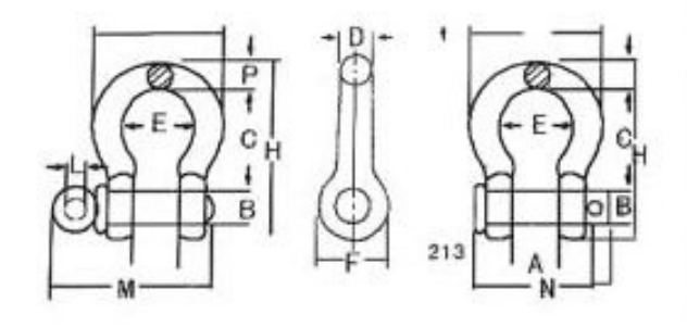 US SECUTITY DEE SHACKLE G2130