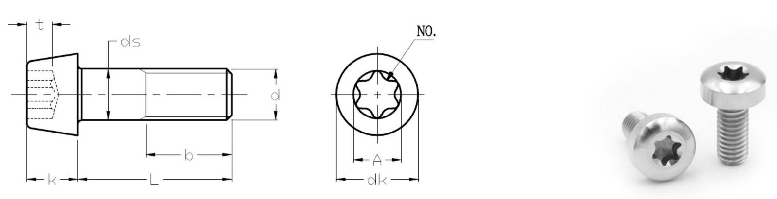 Hexalobular Socket Thin Head Cap Screws