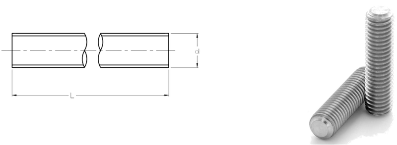 DIN975 Stainless Steel Threaded Rods
