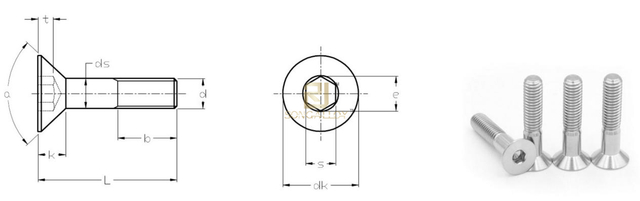 DIN7991 Titanium Hexagon Socket Countersunk Head Cap Screw