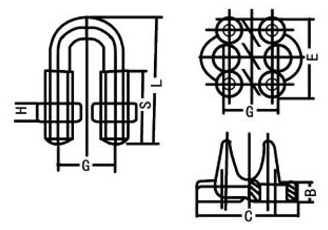JIS TYPE WIRE ROPE CLIPS