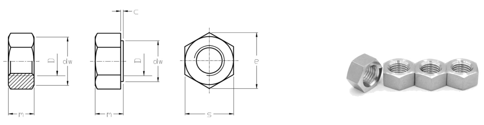 ISO 4032 Titanium Hexagon Nuts