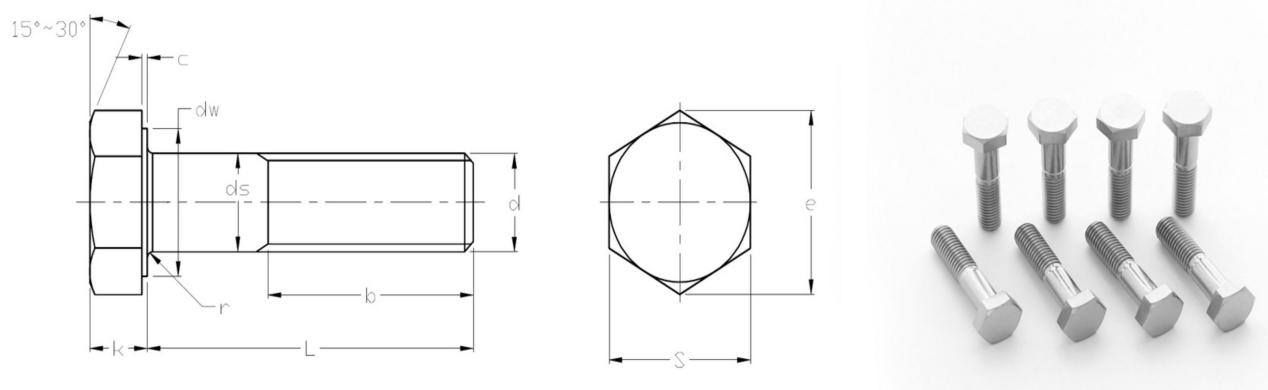 GB/T5782 Titanium Hexagon Head Bolts
