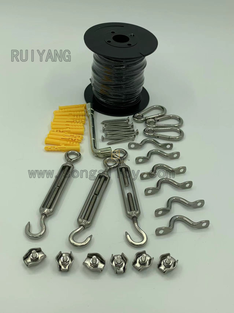 Stainless Steel Sun Shade Sail Hardware Kit for Triangle Sunshade Sail