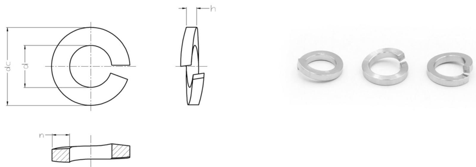 Titanium Regular Spring Lock Washer