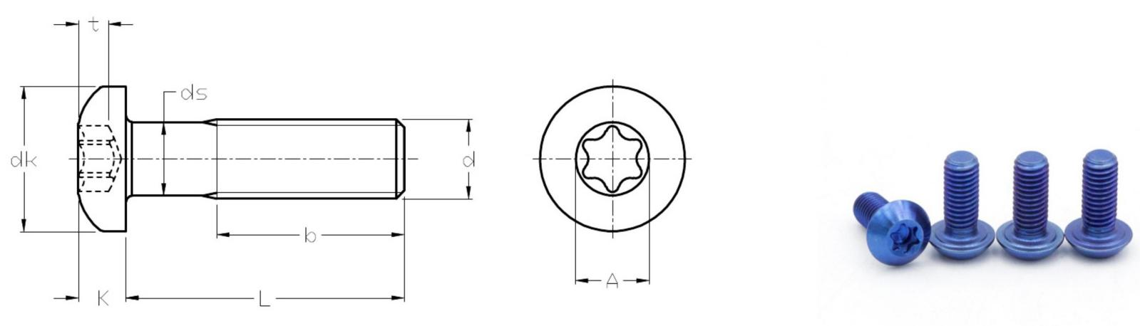 Hexalobular Socket Pan Head Screws