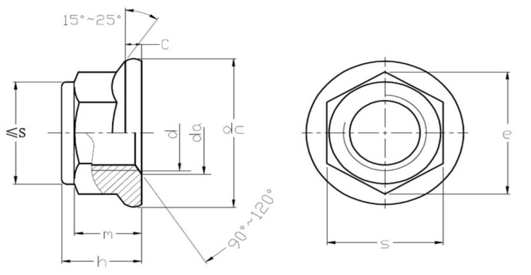 DIN6927 Prevailing Torque Type Hexagon Flange Nuts-All-Metal
