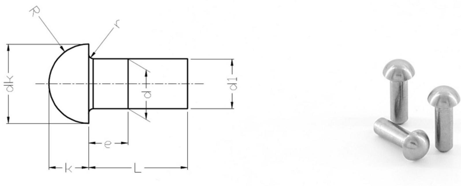 DIN660 Round Head Titanium Rivets