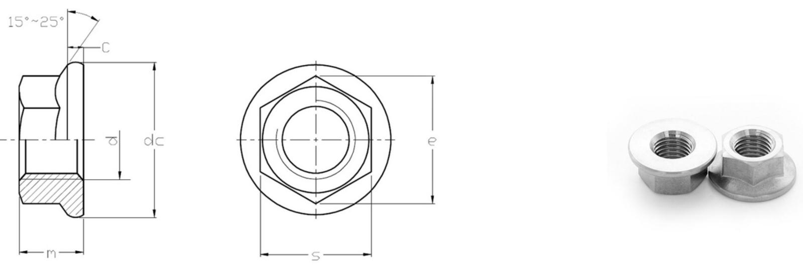 Hexagon Flange Nuts-style2