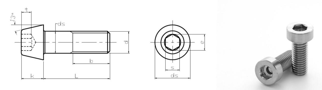 Hexagon Socket Thin Head Cap Screws with Pilot Recess