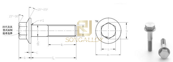 Din6921 Hexagon flange bolts